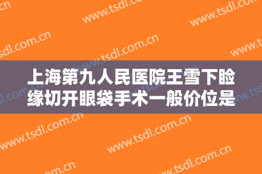 上海第九人民医院王雪下睑缘切开眼袋手术一般价位是多少?多长时间恢复?
