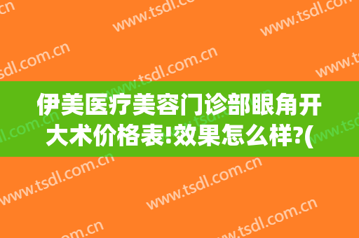 伊美医疗美容门诊部眼角开大术价格表!效果怎么样?(上海伊美尔整容医院)