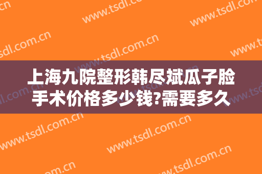 上海九院整形韩尽斌瓜子脸手术价格多少钱?需要多久恢复?