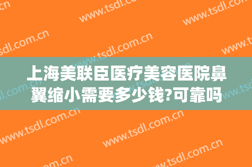 上海美联臣医疗美容医院鼻翼缩小需要多少钱?可靠吗?(鼻翼缩小手术多少钱我美不美吗)