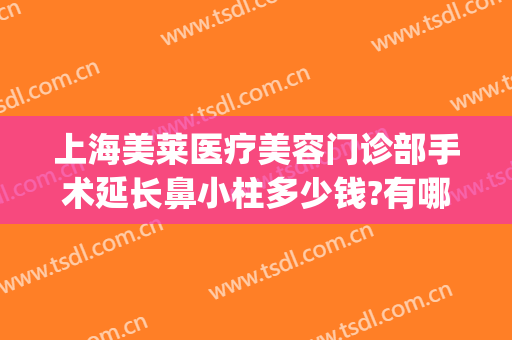 上海美莱医疗美容门诊部手术延长鼻小柱多少钱?有哪些优势?(上海美莱医院做鼻子怎么样)