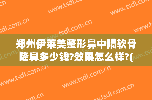 郑州伊莱美整形鼻中隔软骨隆鼻多少钱?效果怎么样?(微创隆鼻要多少钱呢)