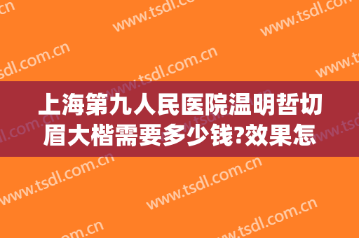 上海第九人民医院温明哲切眉大楷需要多少钱?效果怎么样?(上海九院切眉专家)