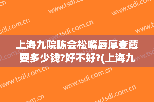 上海九院陈会松嘴唇厚变薄要多少钱?好不好?(上海九院厚唇改薄哪个医生好)