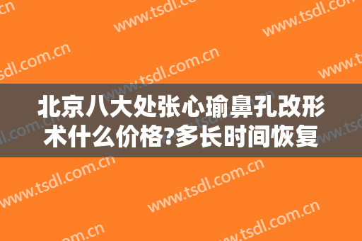 北京八大处张心瑜鼻孔改形术什么价格?多长时间恢复?