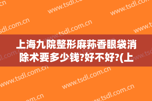 上海九院整形麻荪香眼袋消除术要多少钱?好不好?(上海第九整形美容医院做眼袋多少钱)