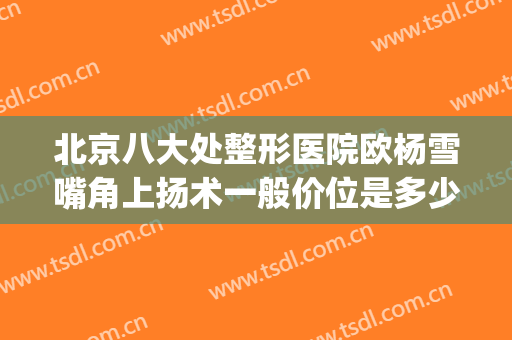 北京八大处整形医院欧杨雪嘴角上扬术一般价位是多少费用?好不好?(上海前十整形美容医院)