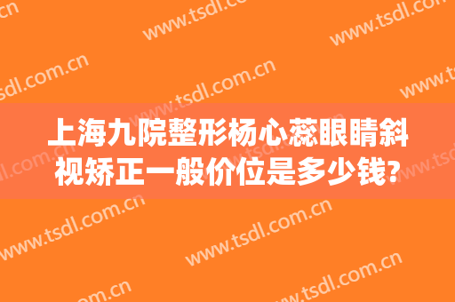 上海九院整形杨心蕊眼睛斜视矫正一般价位是多少钱?怎么样?(上海九院整形眼科专家介绍)