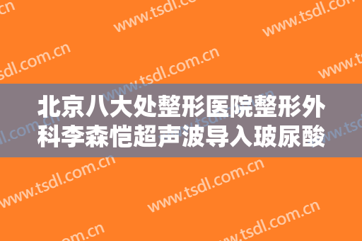 北京八大处整形医院整形外科李森恺超声波导入玻尿酸大楷需要多少费用?有哪些优势?