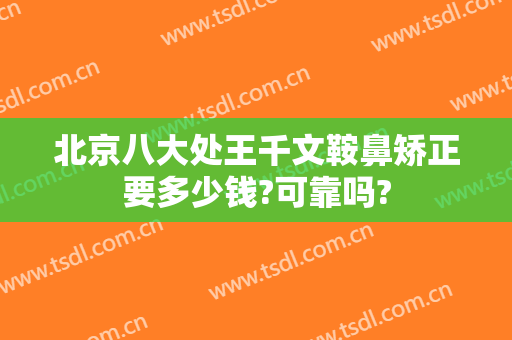 北京八大处王千文鞍鼻矫正要多少钱?可靠吗?