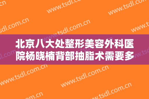 北京八大处整形美容外科医院杨晓楠背部抽脂术需要多少钱?效果怎么样?