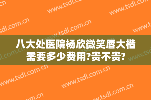 八大处医院杨欣微笑唇大楷需要多少费用?贵不贵?