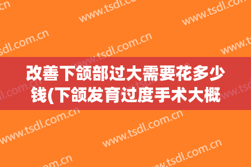 改善下颌部过大需要花多少钱(下颌发育过度手术大概多少钱)