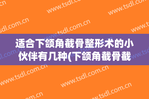 适合下颌角截骨整形术的小伙伴有几种(下颌角截骨截多少合适)