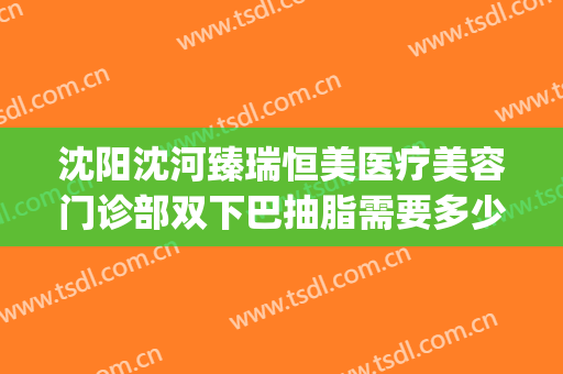 沈阳沈河臻瑞恒美医疗美容门诊部双下巴抽脂需要多少费用?怎么样?(沈阳面部吸脂哪家医院好)