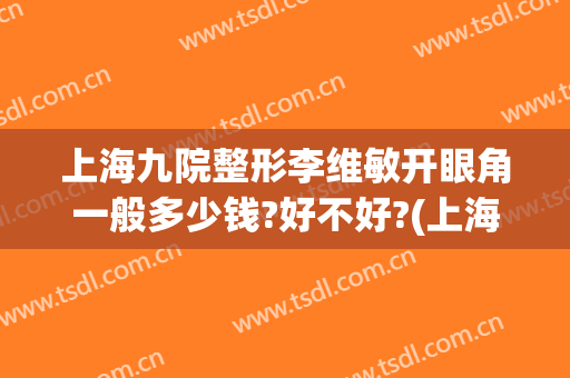 上海九院整形李维敏开眼角一般多少钱?好不好?(上海九院眼部整形医生)