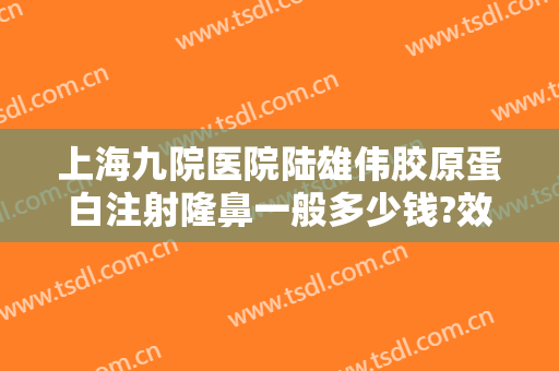 上海九院医院陆雄伟胶原蛋白注射隆鼻一般多少钱?效果怎么样?
