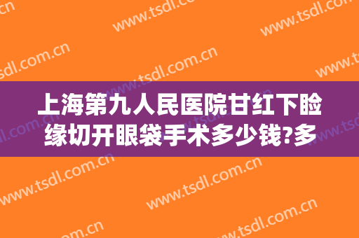 上海第九人民医院甘红下睑缘切开眼袋手术多少钱?多长时间恢复?(上海第九人民医院眼睑下垂手术价格)