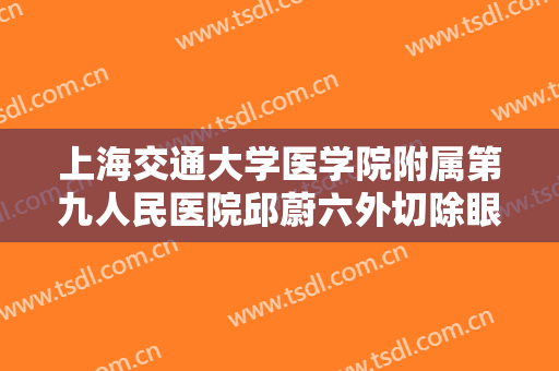 上海交通大学医学院附属第九人民医院邱蔚六外切除眼袋需要多少钱?靠谱吗?