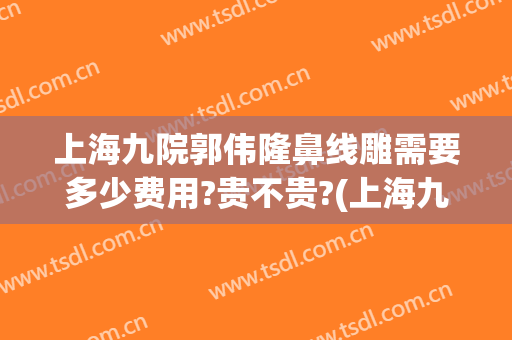 上海九院郭伟隆鼻线雕需要多少费用?贵不贵?(上海九院谁做线雕最好)