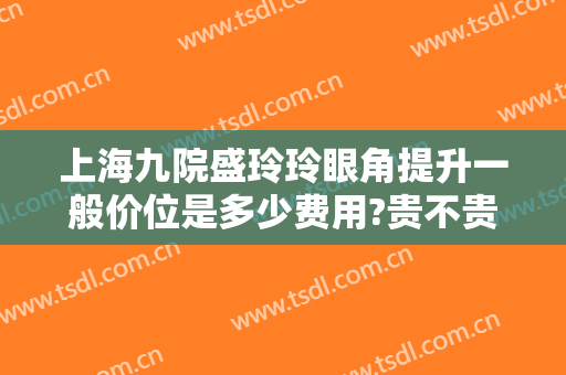 上海九院盛玲玲眼角提升一般价位是多少费用?贵不贵?