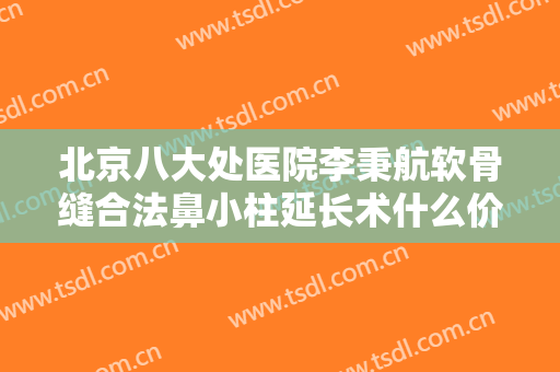 北京八大处医院李秉航软骨缝合法鼻小柱延长术什么价格?怎么样?