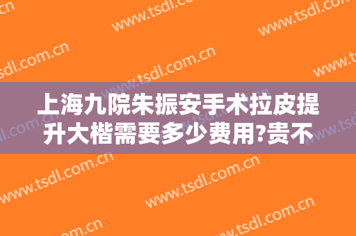 上海九院朱振安手术拉皮提升大楷需要多少费用?贵不贵?
