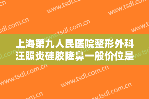 上海第九人民医院整形外科汪照炎硅胶隆鼻一般价位是多少钱?可靠吗?