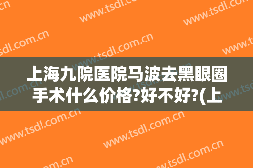 上海九院医院马波去黑眼圈手术什么价格?好不好?(上海九院去黑眼圈多少钱)