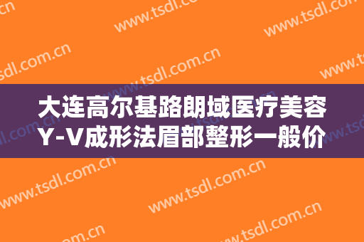 大连高尔基路朗域医疗美容Y-V成形法眉部整形一般价位是多少钱?效果怎么样?