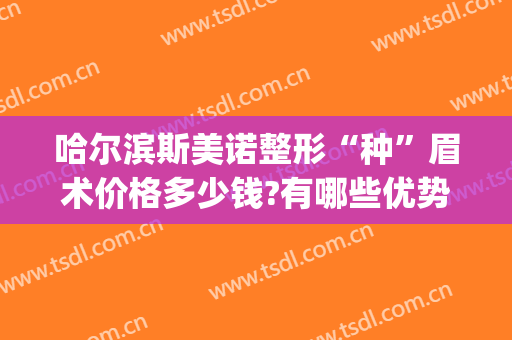 哈尔滨斯美诺整形“种”眉术价格多少钱?有哪些优势?(哈尔滨斯美诺整形评价)