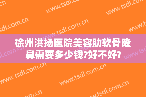 徐州洪扬医院美容肋软骨隆鼻需要多少钱?好不好?