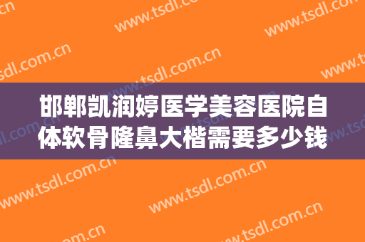 邯郸凯润婷医学美容医院自体软骨隆鼻大楷需要多少钱?贵不贵?(邯郸市凯润婷整容医院)