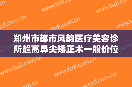 郑州市都市风韵医疗美容诊所超高鼻尖矫正术一般价位是多少钱?靠谱吗?