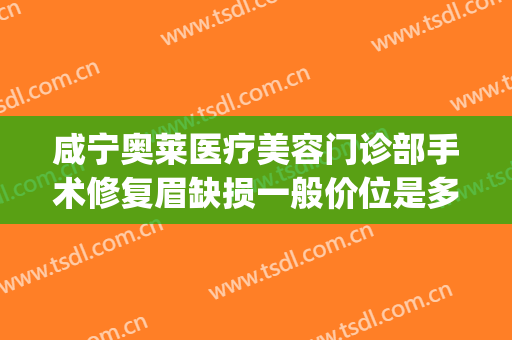 咸宁奥莱医疗美容门诊部手术修复眉缺损一般价位是多少?贵不贵?(咸宁奥莱医疗美容医院怎么样)
