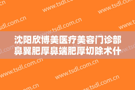 沈阳欣博美医疗美容门诊部鼻翼肥厚鼻端肥厚切除术什么价格?有哪些优势?