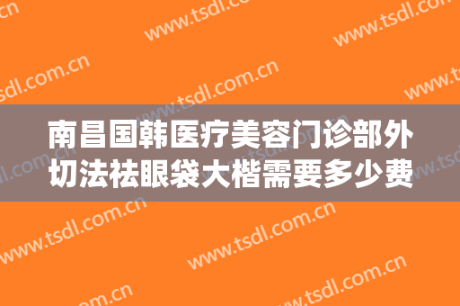 南昌国韩医疗美容门诊部外切法祛眼袋大楷需要多少费用?贵不贵?(韩美美容院割眼袋)