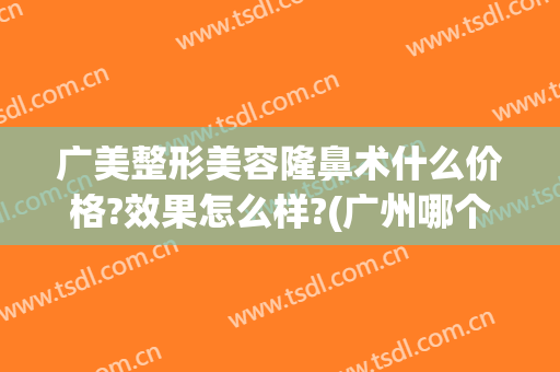 广美整形美容隆鼻术什么价格?效果怎么样?(广州哪个整形医院隆鼻技术好)