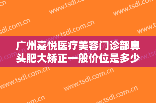 广州嘉悦医疗美容门诊部鼻头肥大矫正一般价位是多少钱?贵不贵?