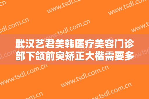武汉艺君美韩医疗美容门诊部下颌前突矫正大楷需要多少费用?效果怎么样?