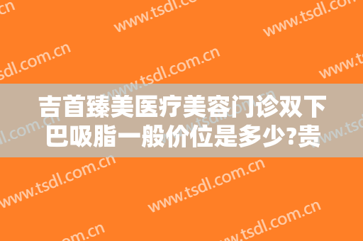 吉首臻美医疗美容门诊双下巴吸脂一般价位是多少?贵不贵?
