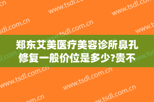 郑东艾美医疗美容诊所鼻孔修复一般价位是多少?贵不贵?(艾美郑州整容医院)