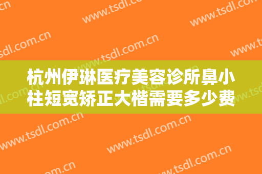杭州伊琳医疗美容诊所鼻小柱短宽矫正大楷需要多少费用?多长时间恢复?