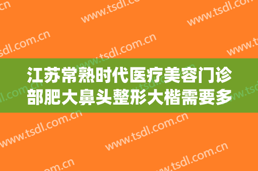江苏常熟时代医疗美容门诊部肥大鼻头整形大楷需要多少钱?好不好?(常熟哪个医院有整形科的)