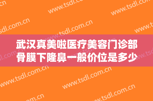 武汉真美啦医疗美容门诊部骨膜下隆鼻一般价位是多少费用?怎么样?(武汉整容医院有哪些)