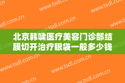 北京韩啸医疗美容门诊部结膜切开治疗眼袋一般多少钱?贵不贵?