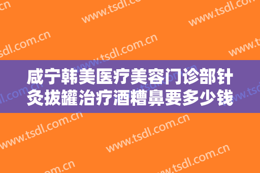 咸宁韩美医疗美容门诊部针灸拔罐治疗酒糟鼻要多少钱?怎么样?