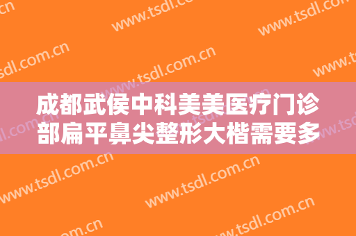 成都武侯中科美美医疗门诊部扁平鼻尖整形大楷需要多少钱?需要多久恢复?
