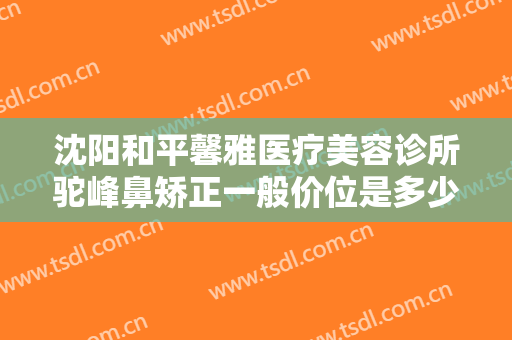 沈阳和平馨雅医疗美容诊所驼峰鼻矫正一般价位是多少费用?靠谱吗?