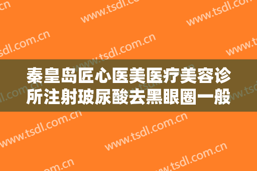 秦皇岛匠心医美医疗美容诊所注射玻尿酸去黑眼圈一般价位是多少钱?好不好?